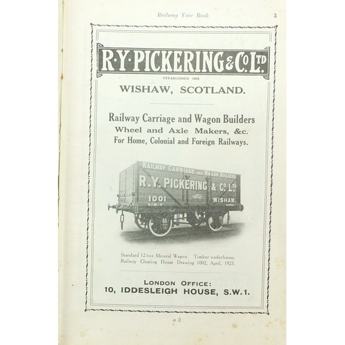 1563 - The Railway Year Book for 1925 with fold out maps