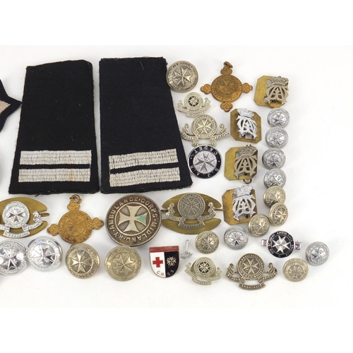 604 - St John Ambulance memorabilia including badges, buttons and cloth patches