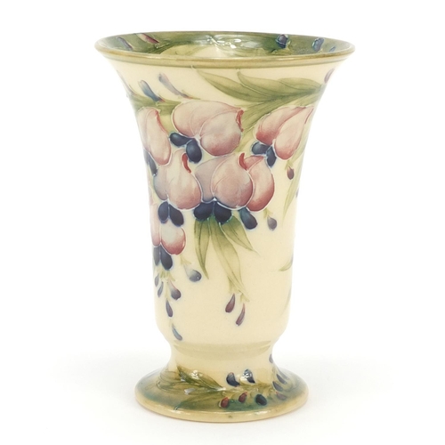 1 - Early William Moorcroft for Macintyre fluted vase hand painted with Wisteria, 14.5cm high