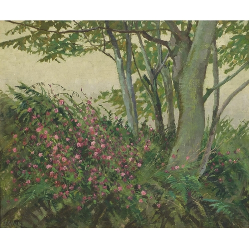 480 - William Henry Innes - The hedgerow, signed oil on canvas laid on board, inscribed at the Mall galler... 