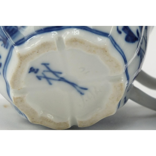 462 - Eight Meissen coffee cups and saucers, hand painted in the Blue Onion pattern, crossed sword marks t... 