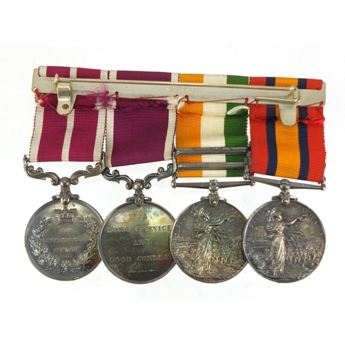 52 - Victorian and later British military four medal group comprising Queen's South Africa medal with Cap... 