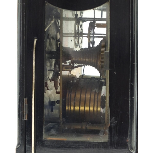 32 - George III ebonised twin fusée repeating bracket clock striking on a bell by Thomas Wagstaffe of Lon... 