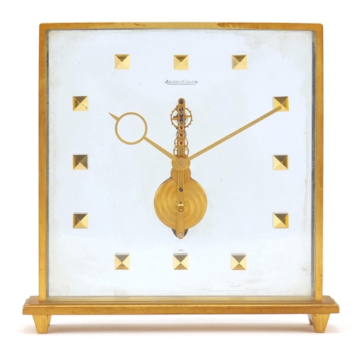 285 - Jaeger-LeCoultre eight day mystery clock with case numbered 354, 16.5cm high