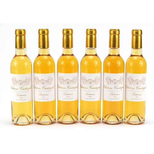 607 - Six 37.5cl bottles of 2009 Château Cantegril Sauternes