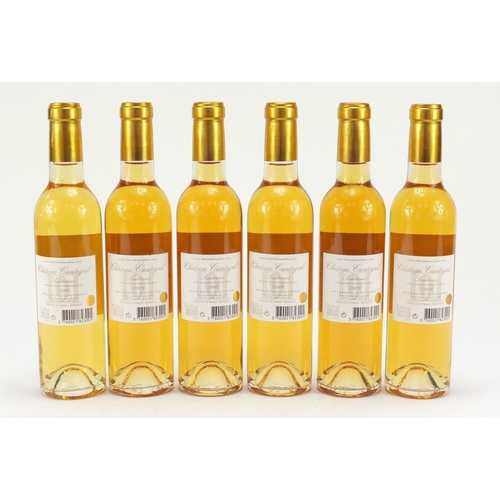 607 - Six 37.5cl bottles of 2009 Château Cantegril Sauternes