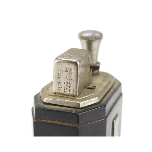 133 - Art Deco Ronson table touch tip table lighter, 9cm high