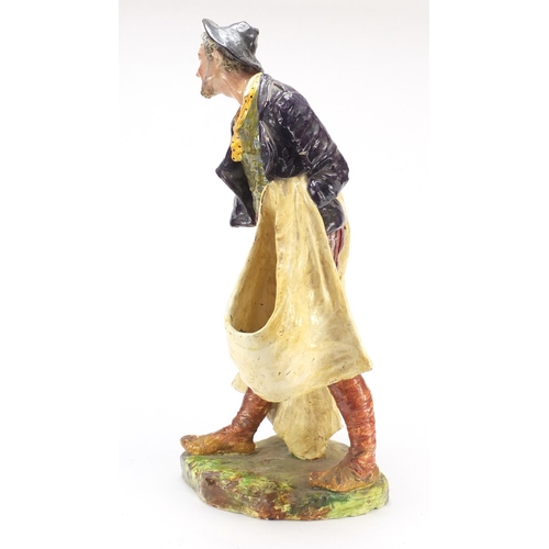 468 - Large Italian pottery figure of a fisherman by Cacciapouti, 60cm high