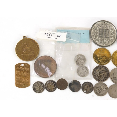 1545 - 18th century and later British and world coinage and tokens, some silver including shillings