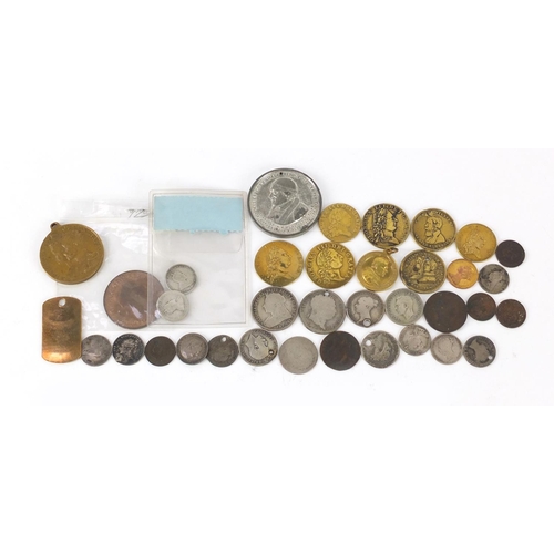 1545 - 18th century and later British and world coinage and tokens, some silver including shillings