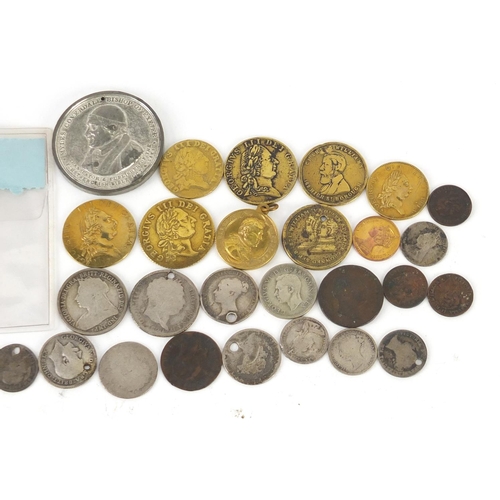 1545 - 18th century and later British and world coinage and tokens, some silver including shillings