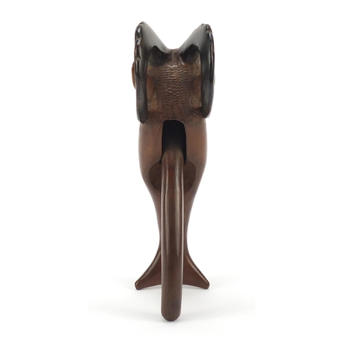 189 - Pair of carved Black Forest nutcrackers in the form of a ram, 20.5cm high