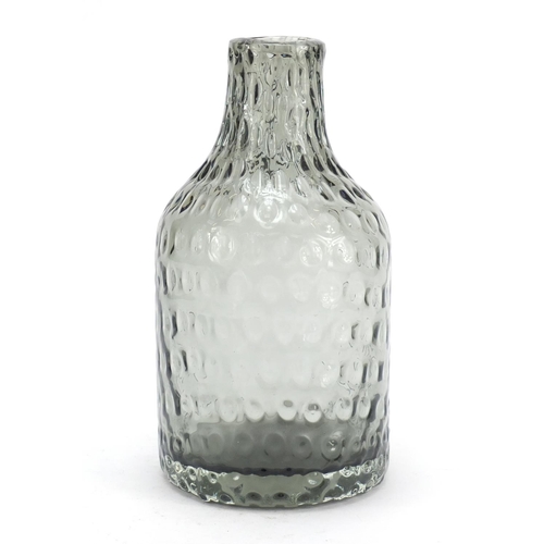 382 - Whitefriars style smokey art glass vase, 24cm high