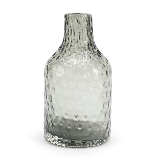 382 - Whitefriars style smokey art glass vase, 24cm high