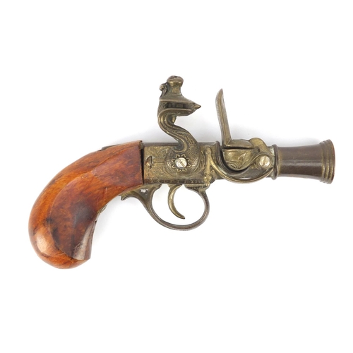 1546 - 19th century style decorative pocket pistol, 16.5cm in length