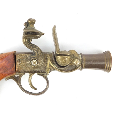 1546 - 19th century style decorative pocket pistol, 16.5cm in length