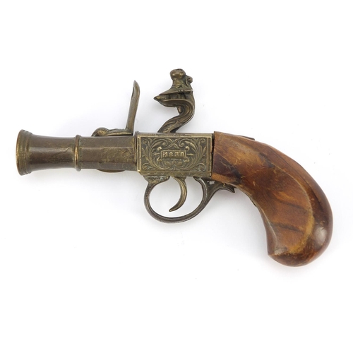 1546 - 19th century style decorative pocket pistol, 16.5cm in length