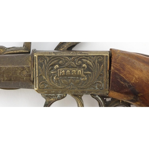 1546 - 19th century style decorative pocket pistol, 16.5cm in length