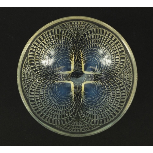 681 - René Lalique Coquilles opalescent glass bowl engraved R Lalique France, numbered 3204, 13cm in diame... 