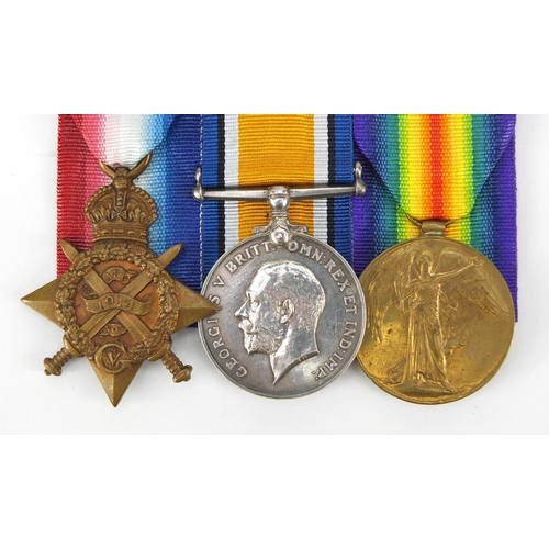54 - British military World War I trio with Mons Star, the pair awarded to 2.LIEUT.A.G.PUGH.R.A.F., the S... 