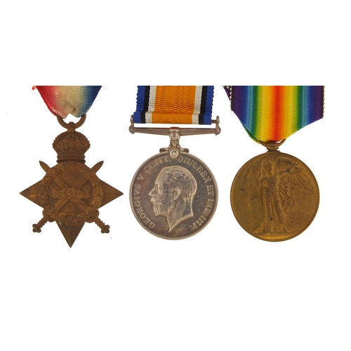 907 - British military World War I trio comprising a pair awarded to MAJOR.P.F.HARRISON and a Star awarded... 