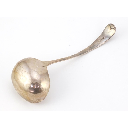 274 - Heavy silver ladle by John Round & Son Ltd, Sheffield 1938, 28cm in length, 254.4g