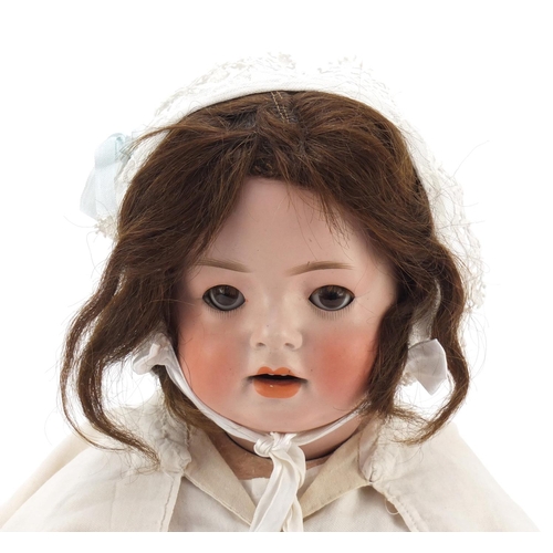 1136 - German bisque headed doll, Hanna by Schoenau & Hoffmeister with composite limbs, 55cm in length