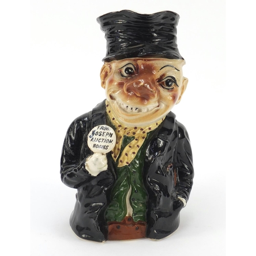 1525 - Victorian Toby jug of an Auctioneer from Joseph Auctions Rooms, 28cm high