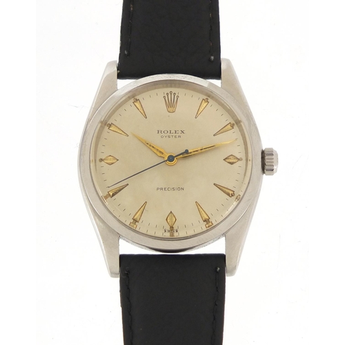 109 - 1950's gentlemen's Rolex Oyster Precision wristwatch with stainless steel case, model 6424, serial n... 