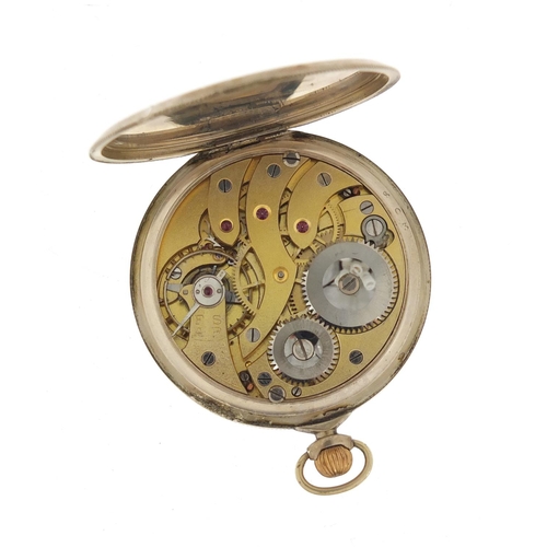 539 - Art Deco gentlemen's silver and enamel open face pocket watch