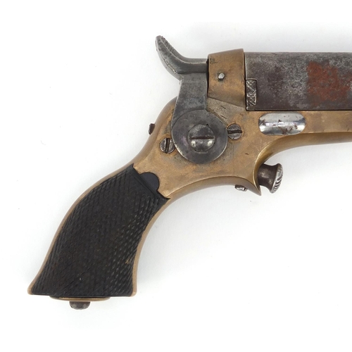 432 - 19th century American single shot Derringer by Eben T Starr dated May 10th 1864