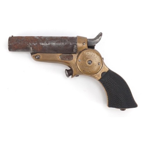 432 - 19th century American single shot Derringer by Eben T Starr dated May 10th 1864