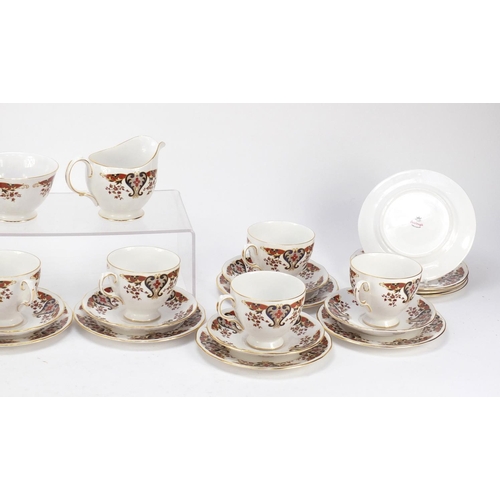 1568 - Colclough teaware including eight trios, milk jug and a sugar bowl