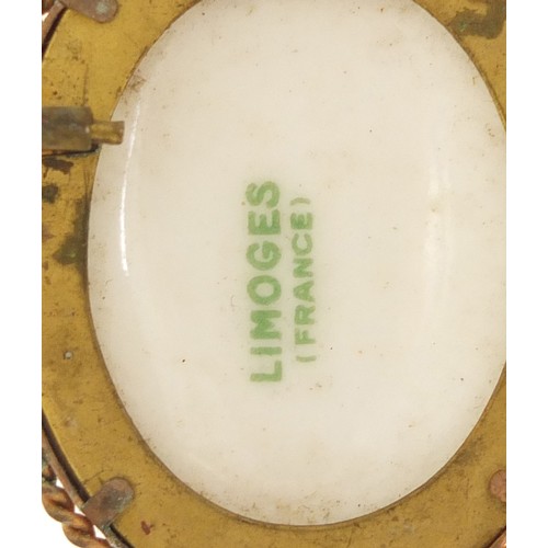 1540 - Three classical portrait brooches including Limoges, the largest 5.5cm in diameter