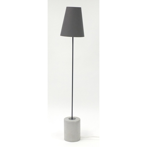 2183 - Contemporary industrial design standard lamp with shade, 144cm high