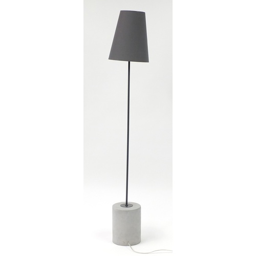 2183 - Contemporary industrial design standard lamp with shade, 144cm high