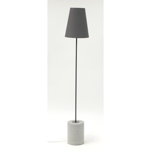 2183 - Contemporary industrial design standard lamp with shade, 144cm high