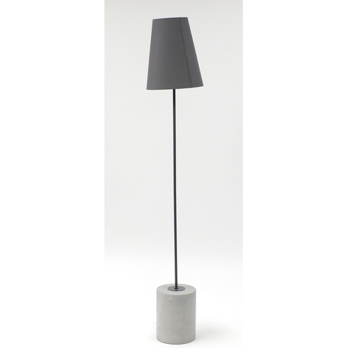 2183 - Contemporary industrial design standard lamp with shade, 144cm high