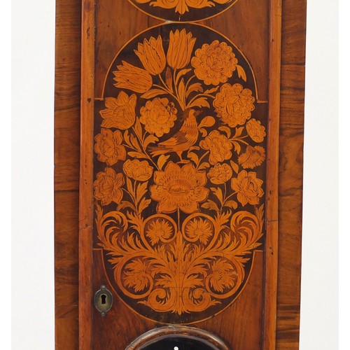 30 - William III burr walnut and floral panel marquetry eight day long case clock by Joseph Windmills of ... 