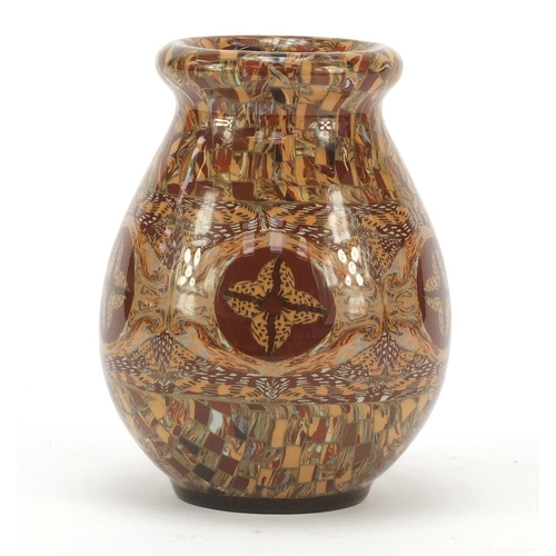 13 - Jean Gerbino for Vallauris mosaic art pottery vase, 12.5cm high