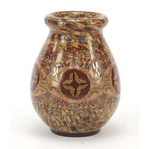 13 - Jean Gerbino for Vallauris mosaic art pottery vase, 12.5cm high