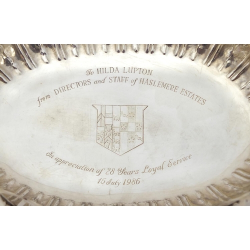 29 - George III pierced silver basket by William Pitts and Joseph Preedy, London 1795, raised on four cla... 