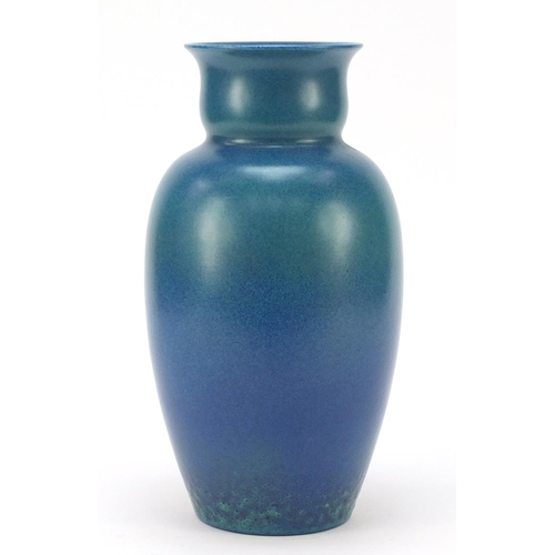 126 - Large Pilkington's Royal Lancastrian pottery vase having a mottled blue glaze, numbered 2181, 30cm h... 