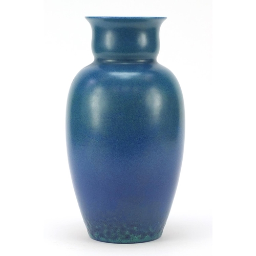 126 - Large Pilkington's Royal Lancastrian pottery vase having a mottled blue glaze, numbered 2181, 30cm h... 