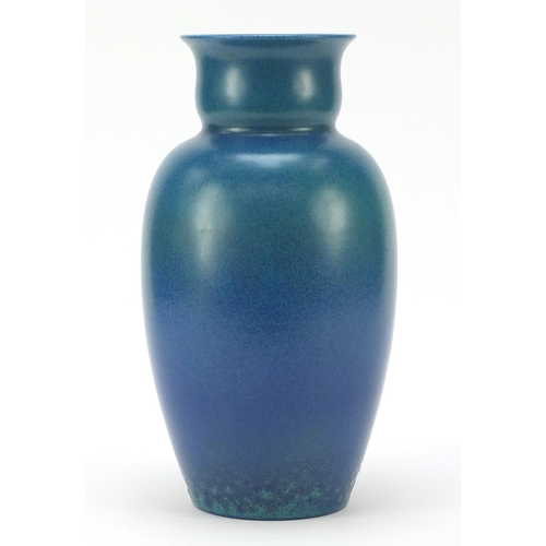 126 - Large Pilkington's Royal Lancastrian pottery vase having a mottled blue glaze, numbered 2181, 30cm h... 