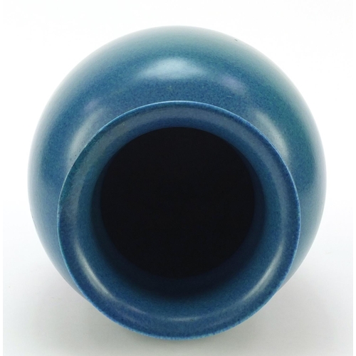 126 - Large Pilkington's Royal Lancastrian pottery vase having a mottled blue glaze, numbered 2181, 30cm h... 