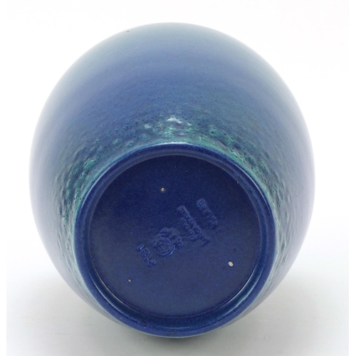 126 - Large Pilkington's Royal Lancastrian pottery vase having a mottled blue glaze, numbered 2181, 30cm h... 