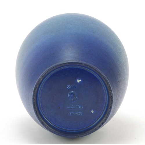 127 - Large Pilkington's Royal Lancastrian pottery vase having a mottled blue glaze, numbered 2085, 27cm h... 