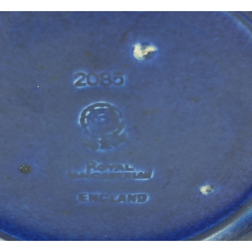 127 - Large Pilkington's Royal Lancastrian pottery vase having a mottled blue glaze, numbered 2085, 27cm h... 