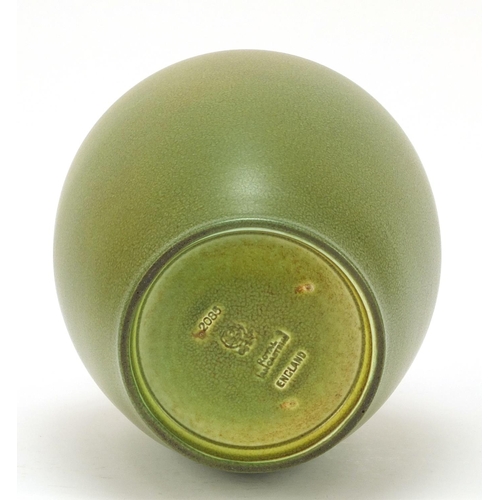 128 - Large Pilkington's Royal Lancastrian pottery vase having a mottled yellow/green glaze, numbered 2085... 